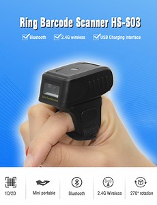 [Hot Item] Wireless CMOS Small Wearable 2D 2.4G / Blue Tooth Ring Barcode Scanner (HS-S03)