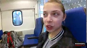 Real Public Blowjob in the Train | POV Oral CreamPie by MihaNika69 and MichaelFrost