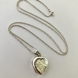 Silver Heart Shaped Locket on A Chain. 925 Silver Heart Locket on A Skinny Chain. Love Heart Lockets. - Etsy Australia