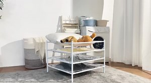 Sweater Drying Rack, 4-Pack Stackable Mesh Clothes Drying Rack, Laundry Drying Rack for Sweaters, Socks, Toys, White