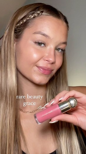 Gabriella Hall on Instagram: "@rarebeauty blush shade grace 勺 so so pretty & love the matte finish! #rarebeauty #rarebeautyblush #rarebeautybyselenagomez #rarebeautyreview #rarebeautygrace #rarebeautymakeup"