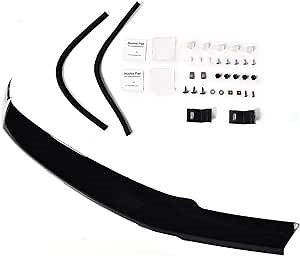 FINDAUTO Plastic Hood Protector Fit for 2017-2021 for Ford F250 F350 Super Duty Black Chrome Front Hood Protector