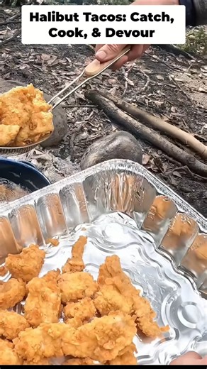Fresh Halibut Tacos:Catch,Cook & Eat #outdoors #cooking #camping #catching