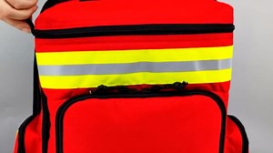 REDCUBE First Aid Backpack,Emergency Medical Backpack Empty, Survival Essentials Trauma Kit Bag First Responder Carrier for EMT, Paramedics, Black