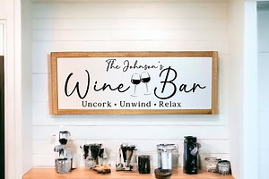 Personalized Wine Bar Sign, Wooden Wine Sign, Wine Cellar Sign, Wine Sign, Cocktail Sign, Wine Lover Gift, Home Bar Sign, Custom Wine Sign - Etsy