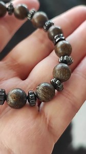 Bronzite-hematite Bracelet, Unique, Handmade - Etsy Canada