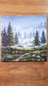 Peaceful Forest Landscape Painting 🌲 | Easy Acrylic Artwork peaceful forest landscape painting misty pine trees acrylic art easy woodland scenery tutorial nature path canvas painting foggy forest landscape art evergreen trees acrylic technique realistic pine forest painting beginner friendly landscape art serene nature trail painting relaxing forest art video #acrylicpainting #forestlandscape #canvaspainting #natureart #pinetrees #creativeart #artvideo #relaxingart | Jay Lee Paintings