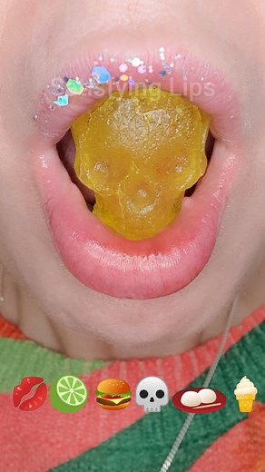 205K views · 1.5K reactions | ASMR Satisfying Eating Emoji Foods  #asmr #emojichallenge #satisfyinglips | Satisfying Lips | Facebook