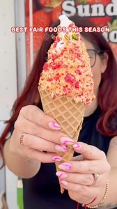 39 reactions · 23 comments | BEST FAIR FOODS THIS SEASON Strawberry Shortcake soft serve Flamin’ Hot corn dog Pork belly bites cone Pop rocks fried oreos Jalapeno pretzel dog Churro pistachio bites Dippin dots coated cone Dubai strawberries #fairfood #carnivalfood #southfloridafair #miamifair #spring #Summer #summerfood #friedfood | SoFloFooodie | Facebook