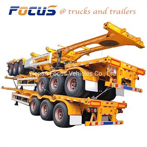 [Hot Item] Tri Axles 20FT/40FT ISO Standard Container Truck Chassis/ Skeletal/Skeleton Truck Semi Trailer
