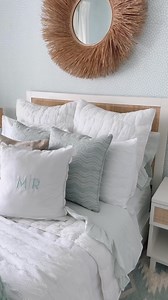 6.8K views · 15 reactions | Preppy patterns, pops of color, and woven accents create this dreamy coastal boho bedroom  Click the links below to shop the items that @JennyReimold used to transform her daughter's space! Westly Cane Bed: cur.lt/t9mewnrr3 Washed Cotton Ruffle Stripe Sheet Set: cur.lt/kik0ipegc Super Chunky Knit Throw: cur.lt/tfio9hfm9 Full-Length Surfboard Pinboard: cur.lt/dkqubrmgr Pineapple Catchall: cur.lt/49akmvljm | Pottery Barn Teen | Facebook