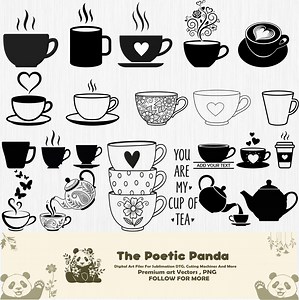 Tea SVG Bundle, Tea SVG, Tea Cup Svg, Twisted Tea Png, Sweet Tea Png, Tea Party Svg, Coffee Cup Svg, Boba, Coffee Png, Concha Cup Svg - Etsy
