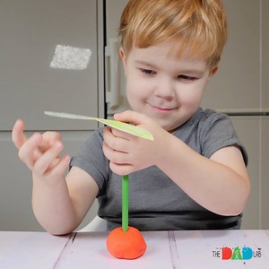 We have made a butterfly with Max from a piece of hard paper that can balance on a tip of a pencil. Now Max is looking for magnets to explain why it doesn't fall (: #TheDadLab | TheDadLab