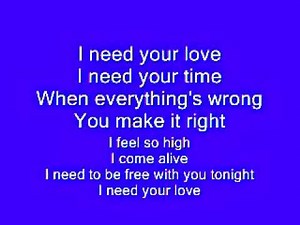 Calvin Harris I need your love feat. Ellie Goulding Lyrics
