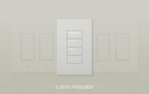 Choosing a keypad that groups lighting zones reduces wall clutter and adds to a clean room aesthetic. Learn about the different types of lighting controls and their benefits: bit.ly/3vhOdpw | Lutron Electronics