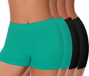 Plus Size XL-6XL BoyShorts Underwear for Women High Waisted Panties Stretch Boxer Boxer Briefs 4 Pack 2Black+2DarkGreen 6XL - Walmart.com