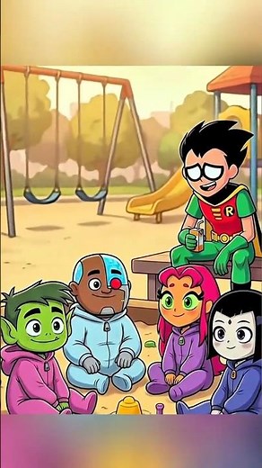 Et si les Titans devenaient des BÉBÉS😱👶 épisode choquant😨#shortsyoutube#peur#teentitans