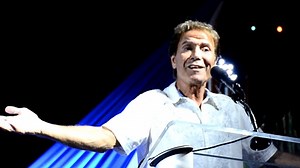 Sir Cliff Richard addresses audience at Barbados charity gig