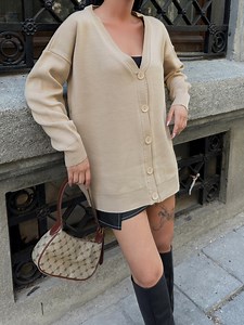 Oversized Knit Cardigan: Women's Button-up Acrylic Sweater - Etsy