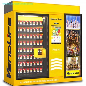 [Hot Item] Vendlife Custom Selling Slots Free Logo Sticker Blind Box Safe Dropping Way Glass Container Vending Machines
