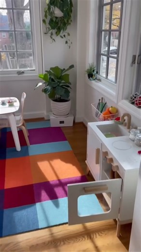 This is your sign to transform your sun room into a playroom 😍 We love watching transformations from our friends at @GROHplayrooms! https://bit.ly/4dhvLyt Shop the Picnic Breakfast Signature Rug. | FLOR