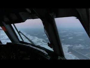 An-26 cockpit.Approach and landing in Yakutsk