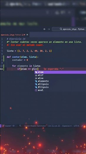 Contar elementos de una lista en Python 🔥🧑🏻‍💻☕ #programación #python #algoritmo