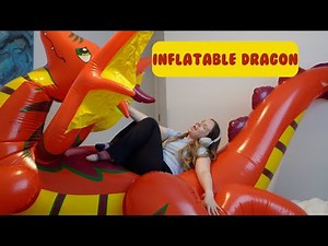 Inflating GIANT inflatable dragon ASMR! #loonergirl #inflatables