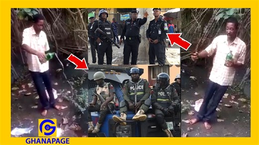 23K views · 726 reactions | Police Officer pours Libation to Cʊrsɛ his Commander at Mampong, Two other officers Over.....Details | Ghanapage | Facebook