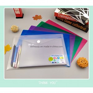 [Hot Item] A5 A4 Envelope Clear PP File Folder with Snap Button