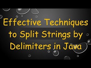 Effective Techniques to Split Strings by Delimiters in Java