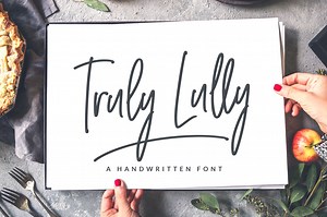 Truly Lully Handwritten Font & Extra, a Script Font by VladCristea