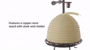 Candle by the Hour 70-Hour Beehive Candle, Eco-friendly Natural Beeswax with Cotton Wick