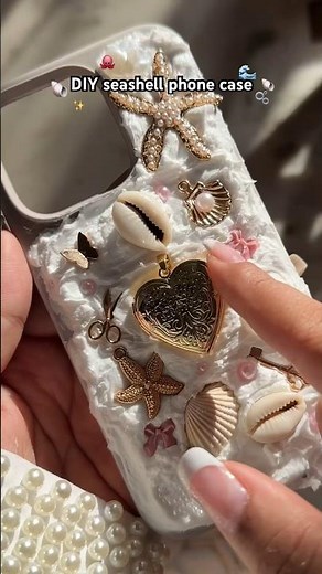My take on the viral sea shell case 🐚 #youtube #sea #seashell #phone #phonecase