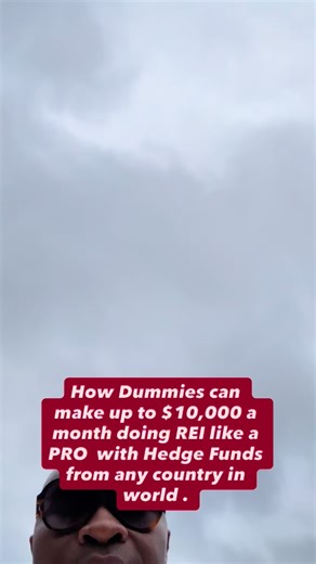 5.6K views · 36 reactions | Dummies can now make money like a PRO Doing real estate deals with Hedge Funds Companies . | The Black Mentor | Facebook