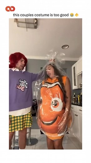 577K views · 1.2K reactions | Couple dress up as Darla and Nemo from 'Finding Nemo'  Credit: @breeee_mariee #FindingNemo #nemo #darla #couplescostume #costume | The Hook | Facebook