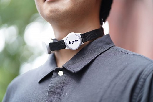 Syrinx is an artificial larynx that mimics the wearer's former voice