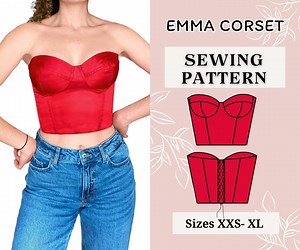 Corset Sewing Pattern / Bustier Pattern / Sewing Pattern / Top Pattern / Women Sewing Pattern / Corset Top Pattern - Etsy
