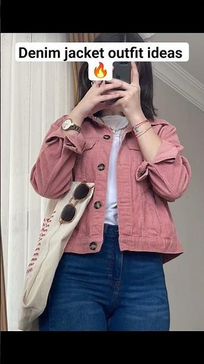 best denim jacket outfit ideas 2025 | Girls denim jacket for winter ❄️#viral #shots #shortvideo