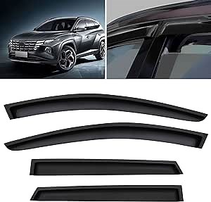 Amazon.com: 2022 2023 for Hyundai Tucson Rain Guards Window Deflectors, Smoked Tinted Tape-On Window Vent Visor Deflectors Rain Guards for Hyundai Tucson 2023 Accessories, for Hyundai Tucson 2022 Accessories : Automotive