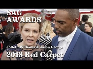 Jason George And JoBeth Williams On The SAG 2018 Red Carpet
