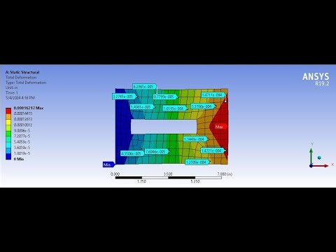 Static Structural Analysis of Rectangular Plate in ANSYS Workbench