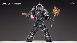 JoyToy Warhammer 40K 1/18 Action Figures Blood Angels Lemartes with Jump Pack,Blood Crozius and Absolver Bolt Pistol