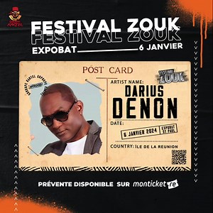🚨Bienvenue à bord Darius Denon✈️🚨 🌟FESTIVAL ZOUK 2024🌟 🎫Billetterie : https://fz2024.monticket.re 📺Le Programme : https://bit.ly/4141xZZ 👥Invitez vos amis : https://fb.me/e/1sIPR0LRe | Festival Zouk