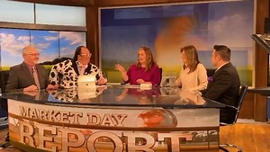 A golden buckle for a golden woman ⭐️. Our longtime anchor, Janet Adkison will depart RFD-TV to head back to her home state of Missouri. She has served here for 10 years, but has been serving the ag community long before that. We will miss you dearly, Janet. Go get ‘em! ❤️ special thanks to Shea Buckle for the lovely custom buckle! | RFD-TV