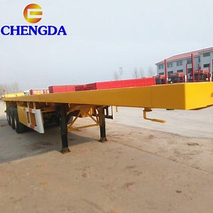 [Hot Item] Transport 20ft & 40ft Container Flat Bed Semi Trailer Price