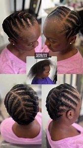 Before and after shampoo, deep conditioning, and detangling. Her progress has been amazing these past few months. Consistent care is 🔑. #afrankedu 🌱 | Amber Frank Holistic Haircare Educator