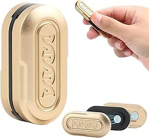 STONESTAR DNA Fidget Slider, Aluminum Alloy Push Card Magnetic EDC Fidget Toys Sensory Toys Anxiety Stress Relief Toy, for Adults with ADHD, ADD and Autism (Silver, Small)