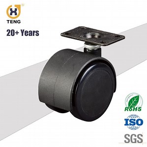 [Hot Item] 2 Inch Dual Wheel Caster Wheels High Quality Nylon Casters for Cart