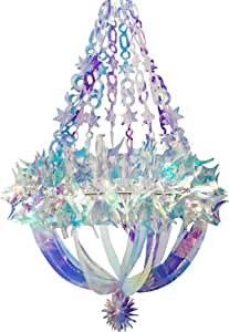 Iridescent Decorations Iridescent Birthday Party Supplies Birthday Decorations for Girls Women, Iridescent Decoration for Birthday/Baby Shower/Wedding (Round Chadelier -18inch)